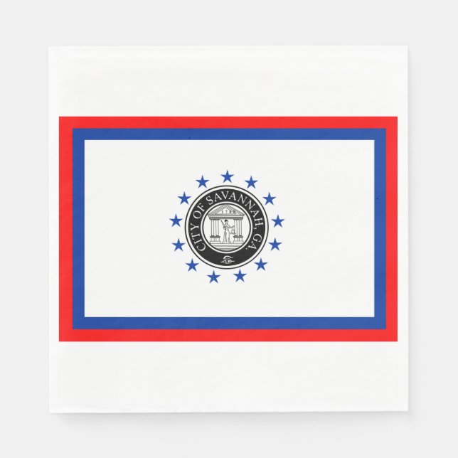Flag of Savannah (Georgia) Napkin (Front)