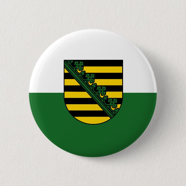 Flag of Saxony 6 Cm Round Badge (Front)