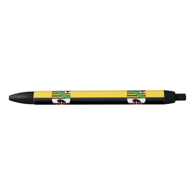 Flag of Saxony-Anhalt Black Ink Pen (Front)