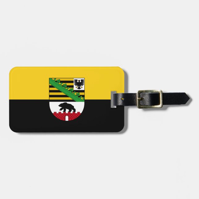 Flag of Saxony-Anhalt Luggage Tag (Front Horizontal)
