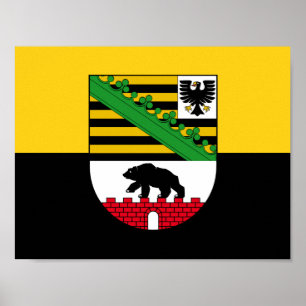Flag of Saxony-Anhalt Poster