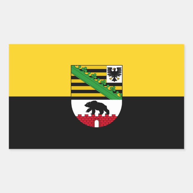 Flag of Saxony-Anhalt Rectangular Sticker (Front)