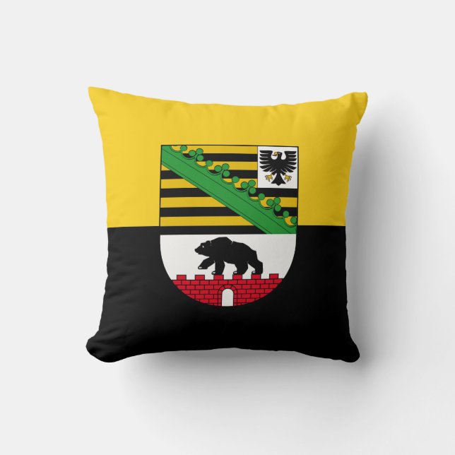 Flag of Saxony-Anhalt Throw Pillow (Front)
