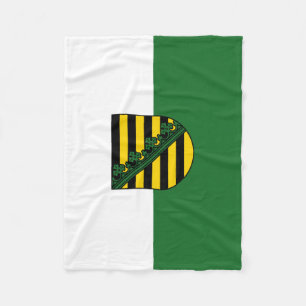 Flag of Saxony Fleece Blanket