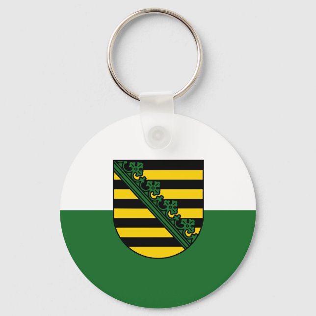 Flag of Saxony Key Ring (Front)