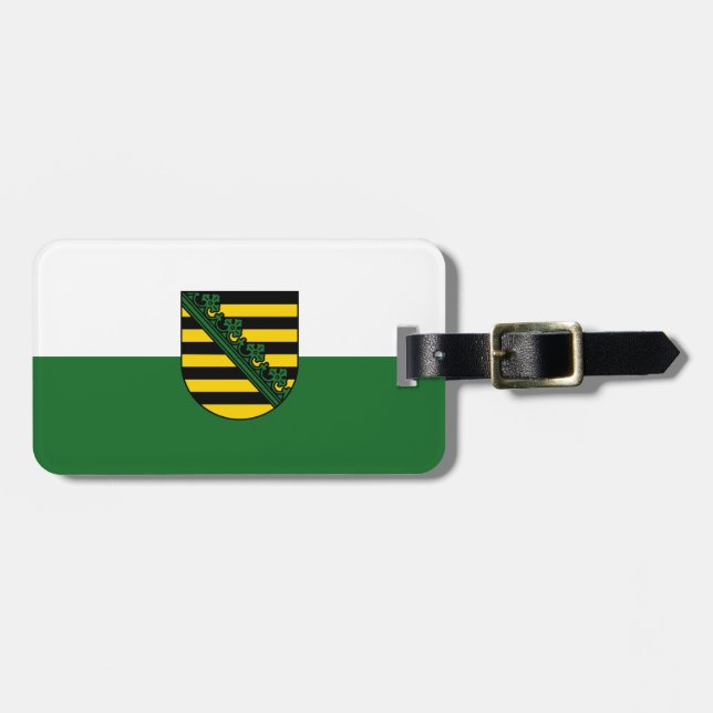 Flag of Saxony Luggage Tag (Front Horizontal)