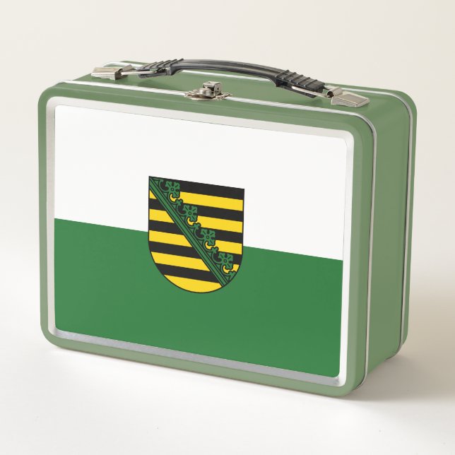 Flag of Saxony Metal Lunch Box (Front)
