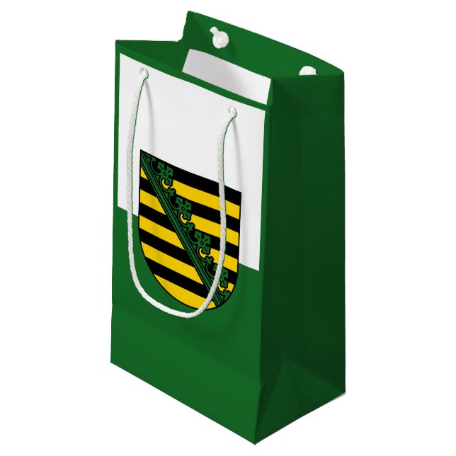 Flag of Saxony Small Gift Bag (Front Angled)
