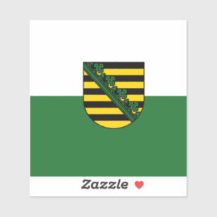 Flag of Saxony Vinyl Sticker