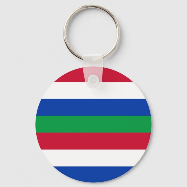 Flag of Schiermonnikoog Key Ring (Front)