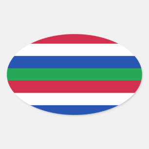 Flag of Schiermonnikoog Oval Sticker