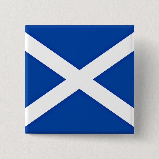 Flag of Scotland 15 Cm Square Badge (Front)