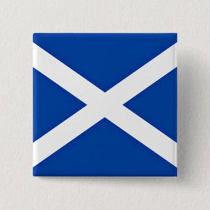 Flag of Scotland 15 Cm Square Badge