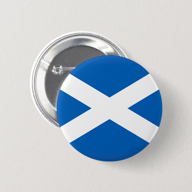 Flag of Scotland 6 Cm Round Badge (Front & Back)