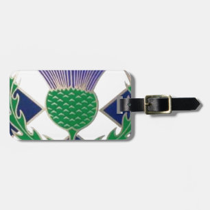 Flag of Scotland and Thistle Luggage Tag