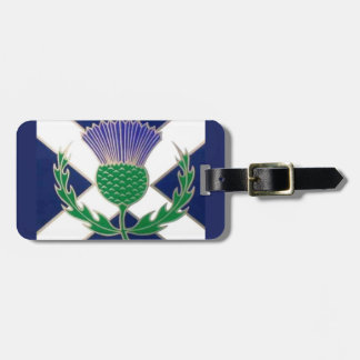 Flag of Scotland and Thistle Luggage Tag