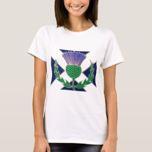Flag of Scotland and Thistle T-Shirt