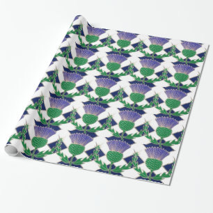 Flag of Scotland and Thistle Wrapping Paper