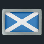 Flag of Scotland Belt Buckle<br><div class="desc">Scotland's St. Andrew's Cross flag.</div>