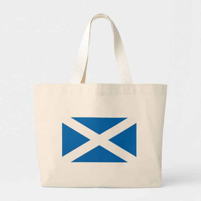 Flag of Scotland - Bratach na h-Alba Large Tote Bag (Front)