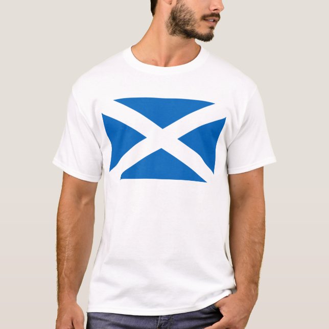 Flag of Scotland - Bratach na h-Alba T-Shirt (Front)
