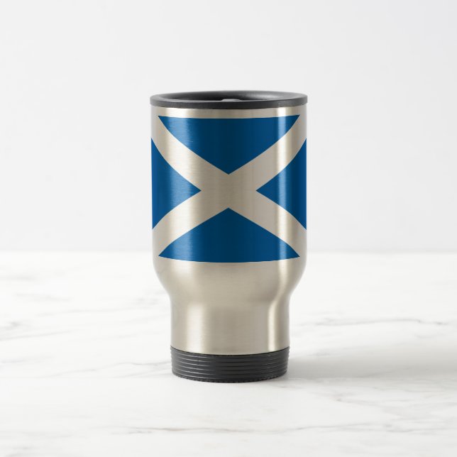 Flag of Scotland - Bratach na h-Alba Travel Mug (Center)