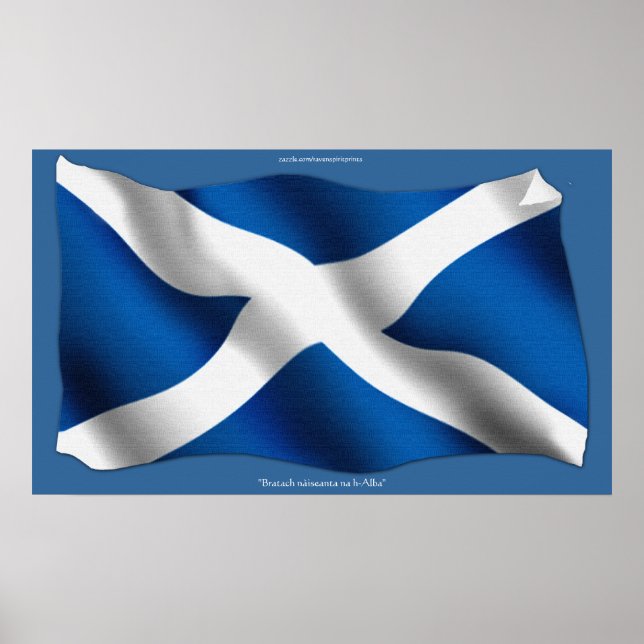 Flag of Scotland Bratach nàiseanta na h-Alba Print (Front)
