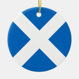 Flag of Scotland Ceramic Tree Decoration