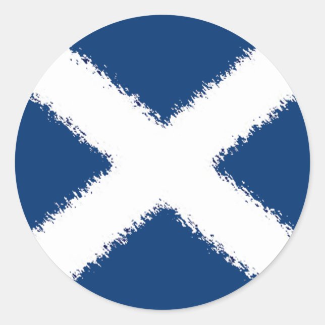 Flag of Scotland Classic Round Sticker (Front)