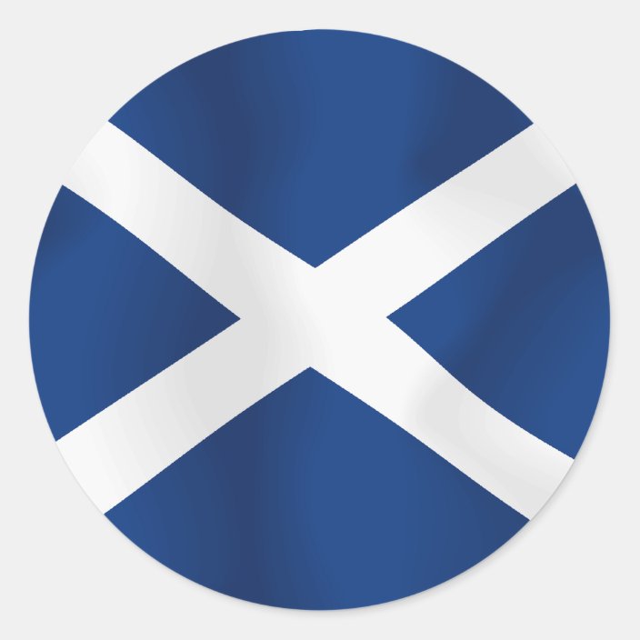 Flag of Scotland Classic Round Sticker | Zazzle.co.uk