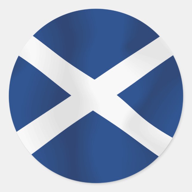 Flag of Scotland Classic Round Sticker (Front)