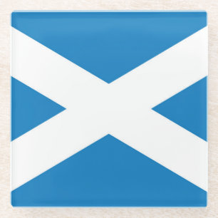 Flag Of Scotland Glass Coaster