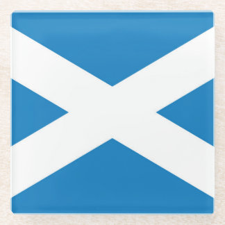 Flag Of Scotland Glass Coaster