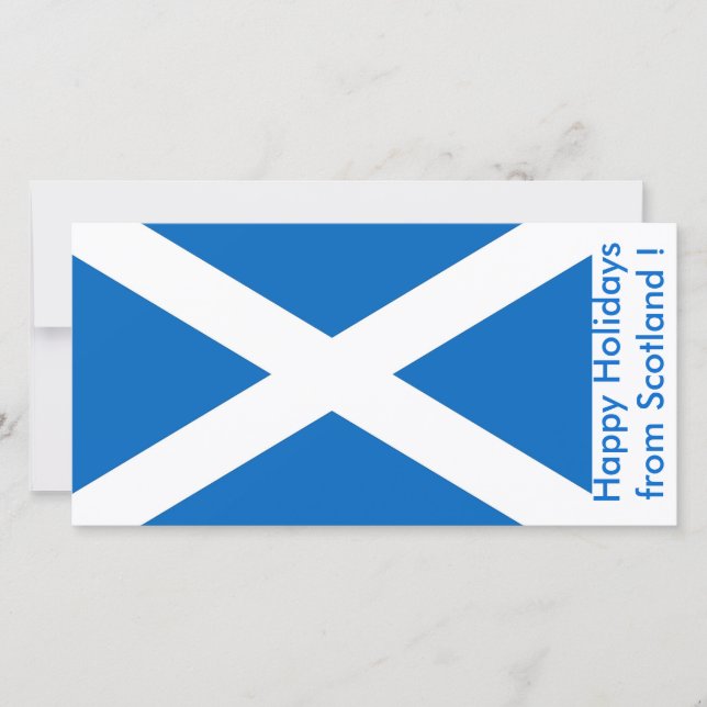Flag of Scotland, Happy Holidays from U.K. Holiday Card (Front)