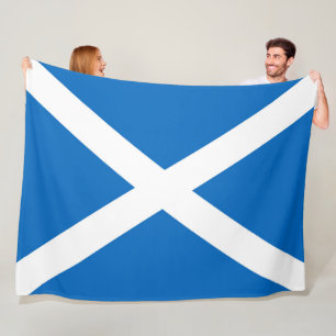 Flag of Scotland or Saltire large Fleece Blanket