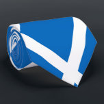 Flag of Scotland or Saltire Tie<br><div class="desc">Colour Scotland flag for Scottish sports fans. The Saltire is the national flag of Scotland and,  with a white diagonal cross on a blue background,  it represents the crucifixion of the apostle St Andrew,  Scotland’s patron saint.</div>