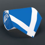 Flag of Scotland or Saltire Tie<br><div class="desc">Colour Scotland flag for Scottish sports fans. The Saltire is the national flag of Scotland and,  with a white diagonal cross on a blue background,  it represents the crucifixion of the apostle St Andrew,  Scotland’s patron saint.</div>