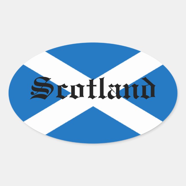 Flag of Scotland Oval Sticker (Front)