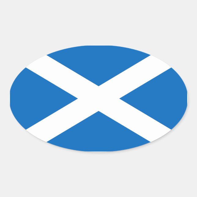 Flag of Scotland Oval Sticker (Front)