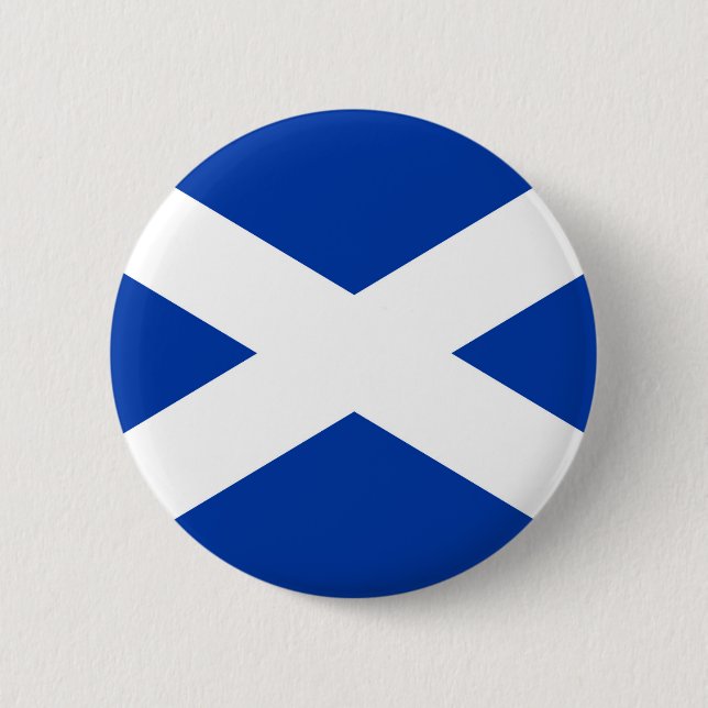Flag of Scotland Saltire - High Quality Image 6 Cm Round Badge (Front)