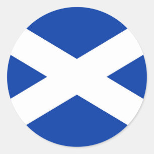 Flag of Scotland Saltire - High Quality Image Classic Round Sticker