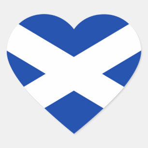Flag of Scotland Saltire - High Quality Image Heart Sticker