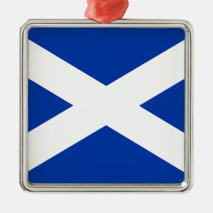 Flag of Scotland Saltire - High Quality Image Metal Tree Decoration