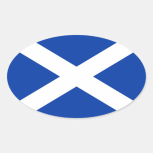 Flag of Scotland Saltire - High Quality Image Oval Sticker