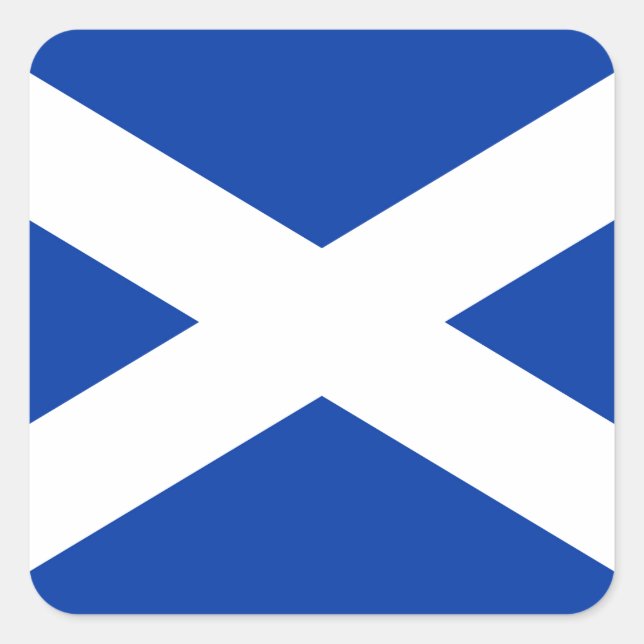 Flag of Scotland Saltire - High Quality Image Square Sticker (Front)