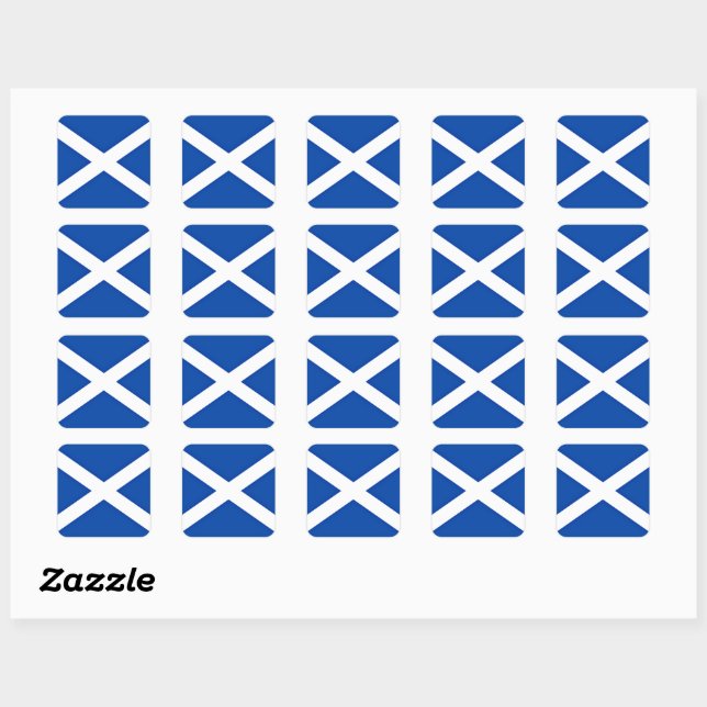 Flag of Scotland Square Sticker (Sheet)