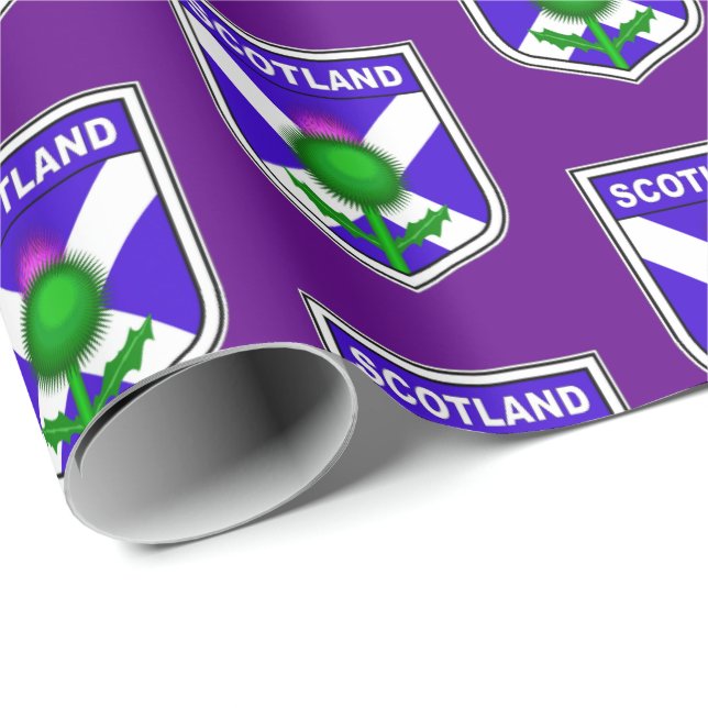 flag of Scotland with a thistle in a shield Wrapping Paper (Roll Corner)