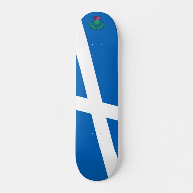 Flag of Scotland with Thistle Skateboard (Front)