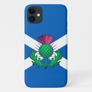 Flag of Scotland with Thistle superimposed Case-Mate iPhone Case