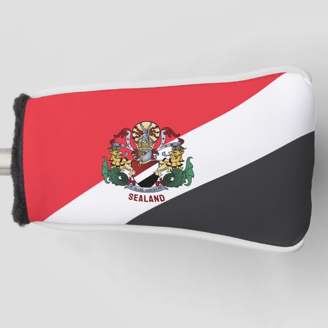 Flag of Sealand, with coat of arms superimposed Golf Head Cover (Front)